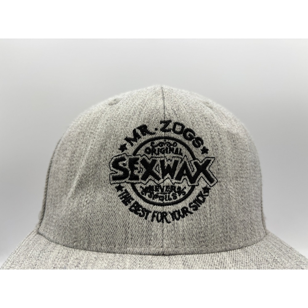 Mr Zogs Sex Wax 210 Fitted Hat Gray Heather Surf Logo Cap 7 1/4 - 7 5/8 Surf Cap - Picture 2 of 9